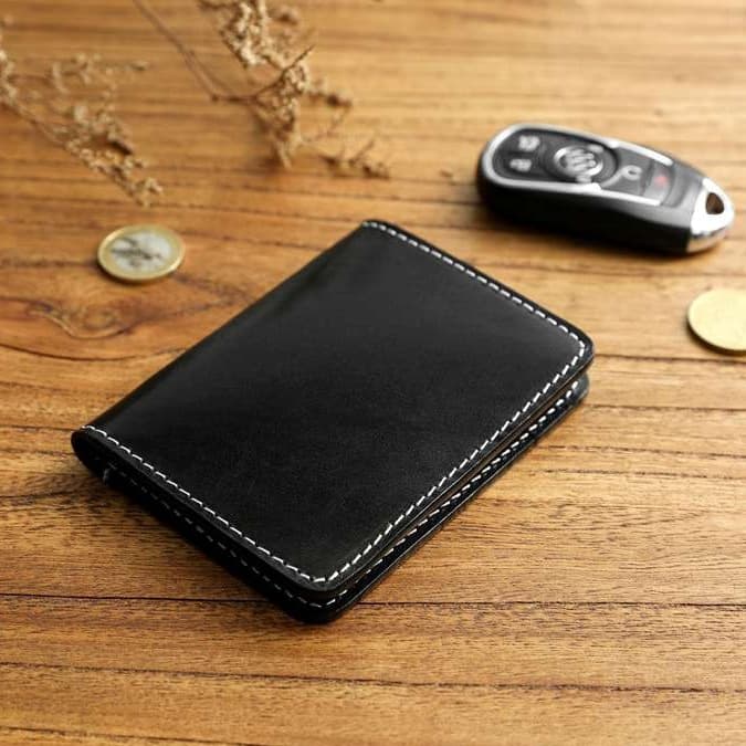 フラグメント ケース 上質な革製コンパクト二つ折り財布