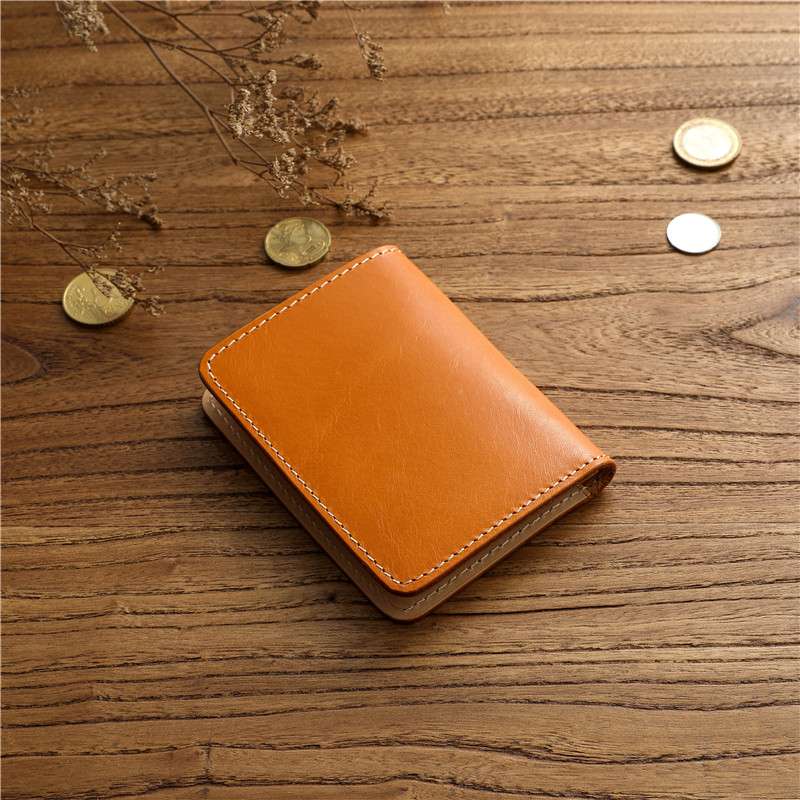フラグメント ケース 上質な革製コンパクト二つ折り財布