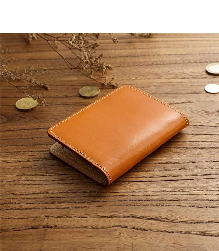 フラグメント ケース 上質な革製コンパクト二つ折り財布