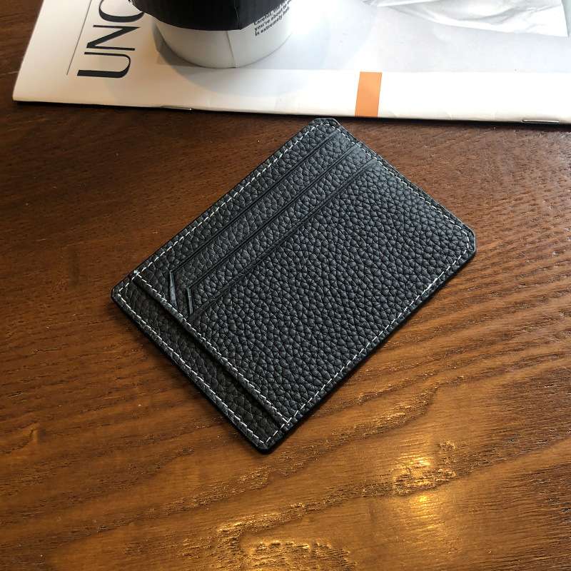 フラグメント ケース 本革製ミニマル薄型カード入れ